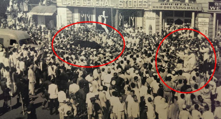 The janazah mubarakah and a vehicle in front of it